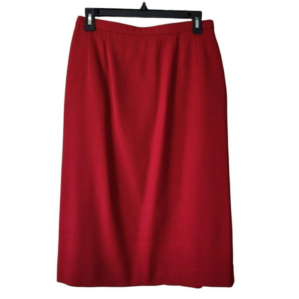 Pendleton Women's Suit Skirt Red Sz 8 Knee Length Business Office Career Wear